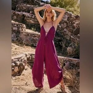 Free People Whatever You Want Jumpsuit - orchid
